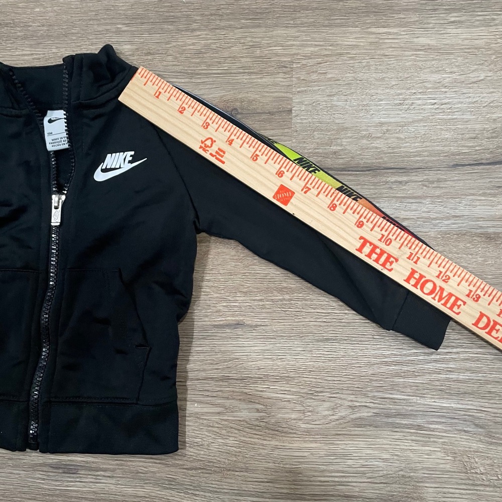 Nike Toddler Track Jacket Black Full Zip Multicolor Tape Logo 18M‎ - Picture 5 of 9